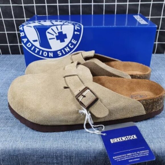 Birkenstock Boston Suede Leather - Taupe Women - Picture 2 of 6